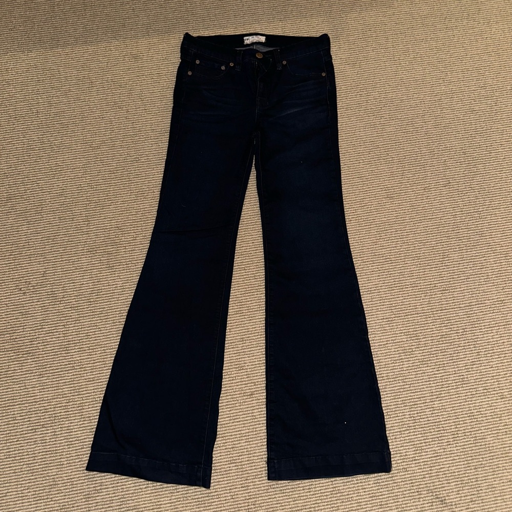 Free People Bell Boot Cut Jean - Size 28 Dark Blue